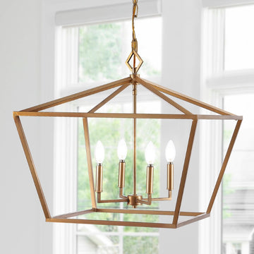 Gatsby 23" Adjustable Iron Rustic Glam LED Pendant